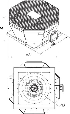 Вентс ВКВ 4Д 500 - Розміри