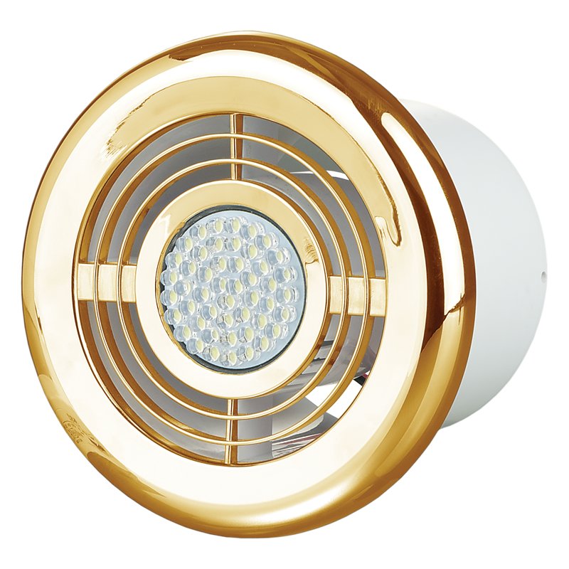 Вентс ФЛ 100 LED золото 7К (12 В/50 Гц) - Припливно-витяжні дифузори пластикові з підсвічуванням