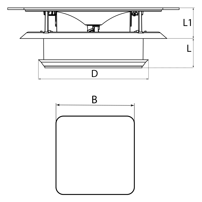 Вентс АП 125 С - Розміри