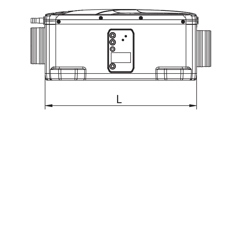 Вентс Enave-CT 100 P A14 R - Розміри