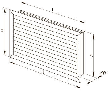 Вентс ГР 400х300 - Решітка вентиляційна з гравітаційними жалюзі