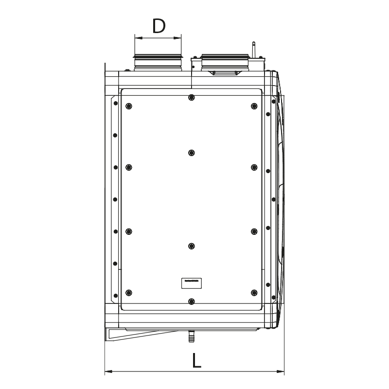 Вентс Enave 351 V A14 R - Розміри