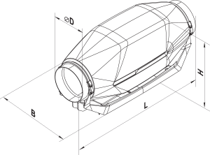 Вентс Стрім 100/125 EC - Розміри