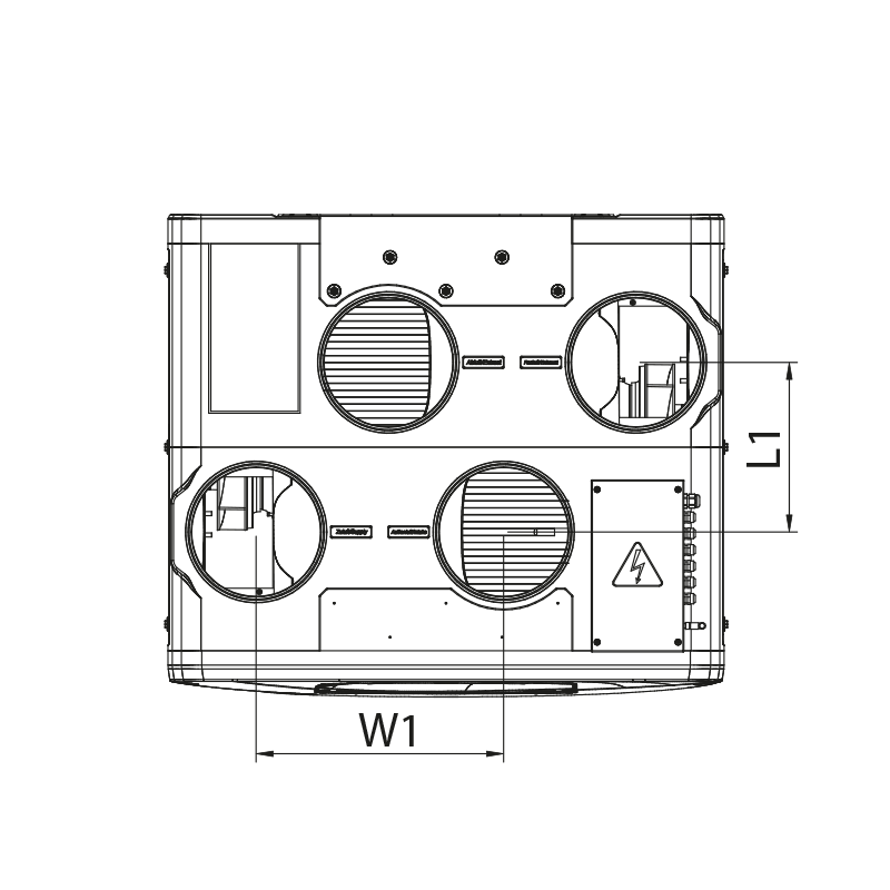 Вентс Enave 550 VE A21 R - Розміри
