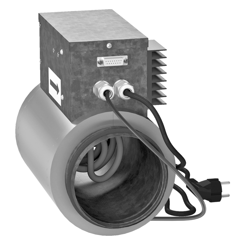 Вентс НКД 160-1,2-1 А21 - Нагрівач канальний догрівання припливного повітря із зовнішнім керуванням