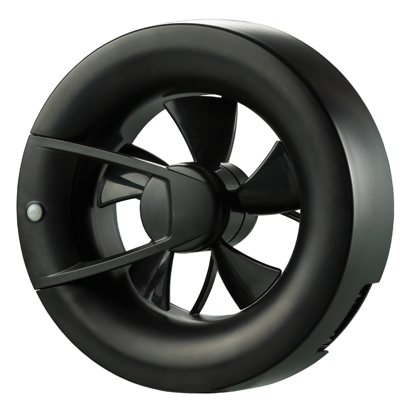 Вентс Арк Смарт чорний - Розумний вентилятор з низьким рівнем шуму для витяжної вентиляції