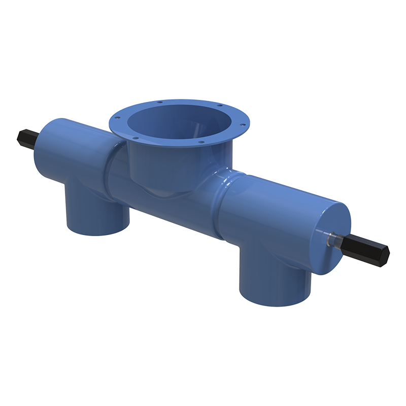 Вентс ГКП-250х200х200 -  Подвійний герметичний клапан призначений для перемикання фільтро-вентиляційного агрегату з режиму вентиляції на режим фільтрації в укриттях та бомбосховищах