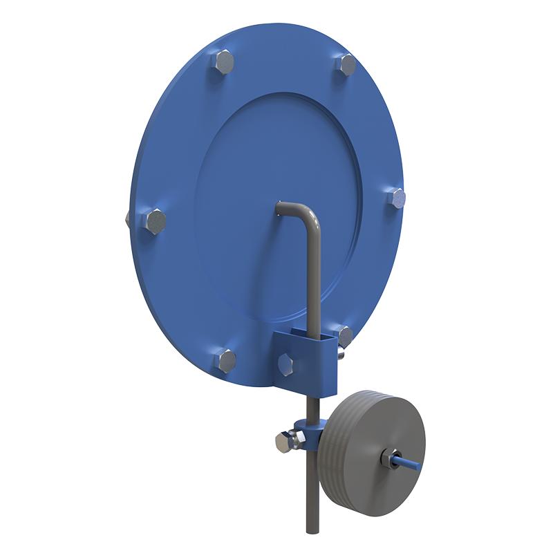 Вентс КНТК-100 - Клапан надлишкового тиску призначений для установки на повітропроводах вентиляційної системи для підтримання та регулювання нормованого надлишкового тиску в захисній споруді